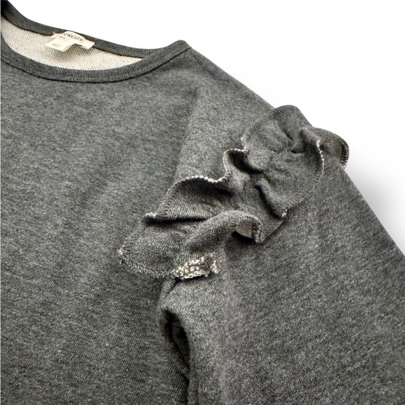 Crewcuts | Girls’ Ruffle Shoulder Sweatshirt (M) 🩶 - Picture 2 of 6